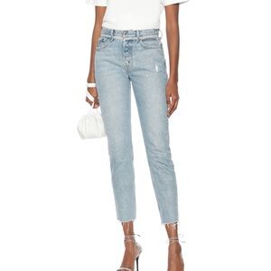 GRLFRND Karolina Embellished Skinny Jeans Light Wash